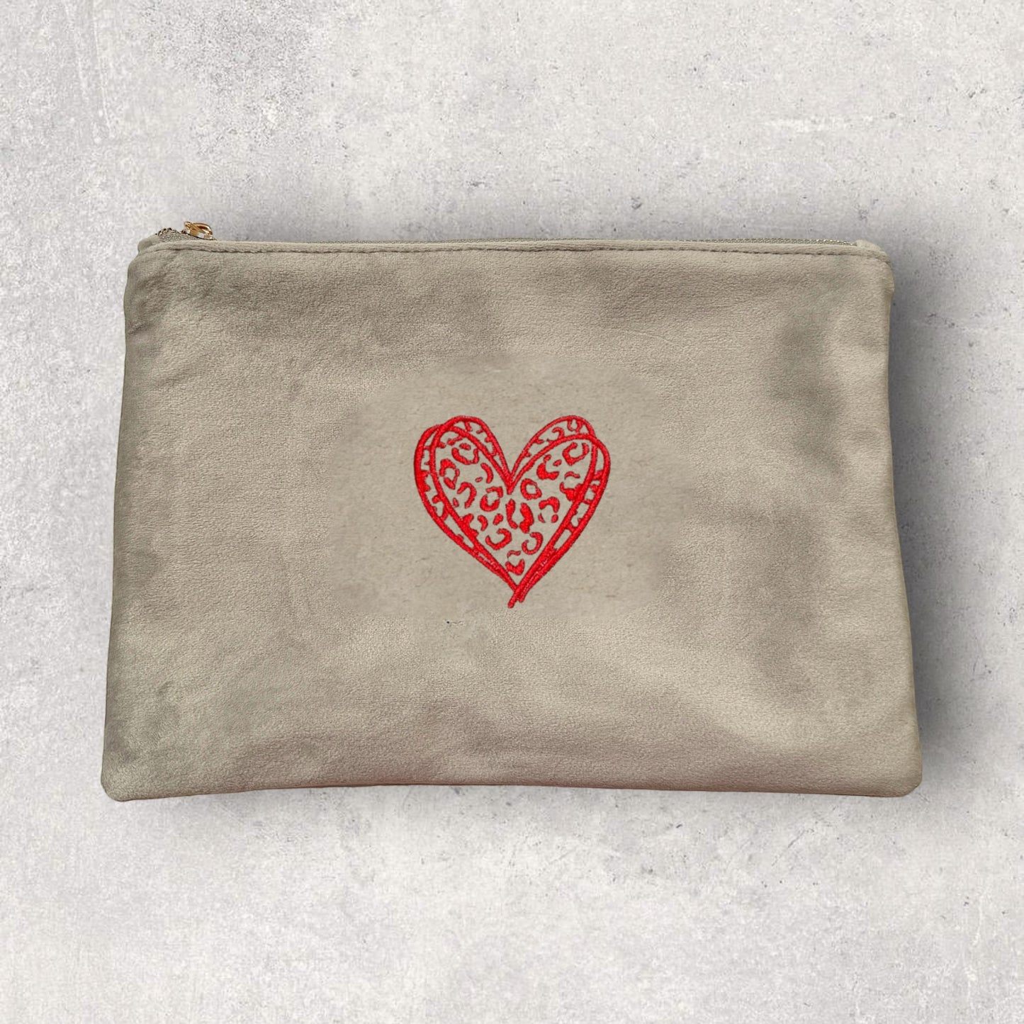 Embroidered Velvet Pouch - 'Wildest Heart'