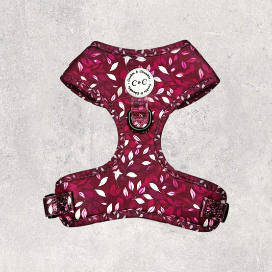 Adjustable Harness - 'Don't Stop Be-Leafing - Merlot'