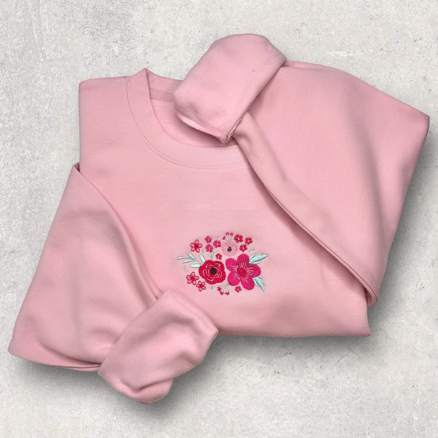 Embroidered Sweatshirt - 'On Chewsdays, We Wear Pink'