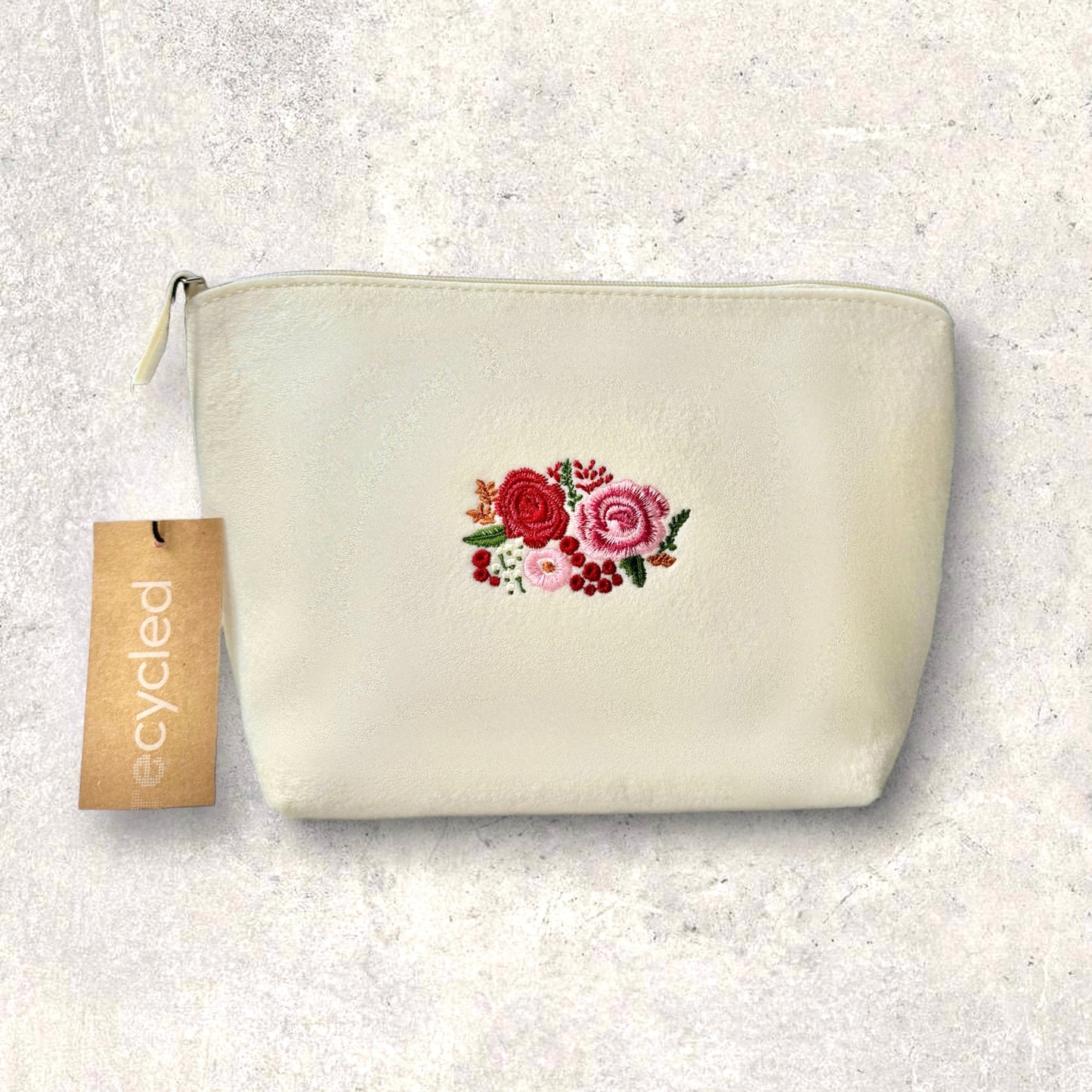 Embroidered Felt Pouch - 'Meet Me At Monet's'